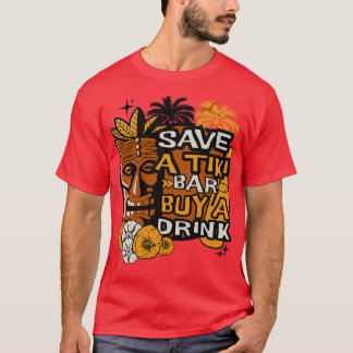 T-shirt Distressed Enregistrer un Tiki Bar Acheter un verr