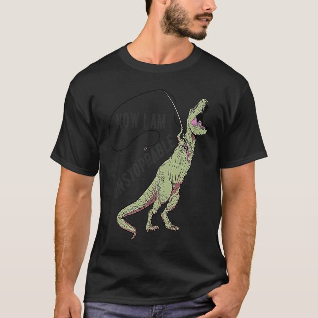 T-shirt Distressed Fishing Trex  Quote fisherman (Devant)