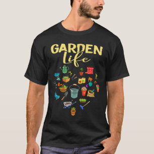 T-shirt Distressed Garden Life Jardinage avec tous les out