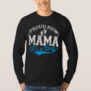 T-shirt Distressed Gender Reveal Fier New Mama C'est un ga
