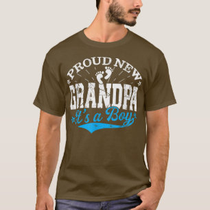 T-shirt Distressed Gender Reveal Fier Nouveau grand-père C