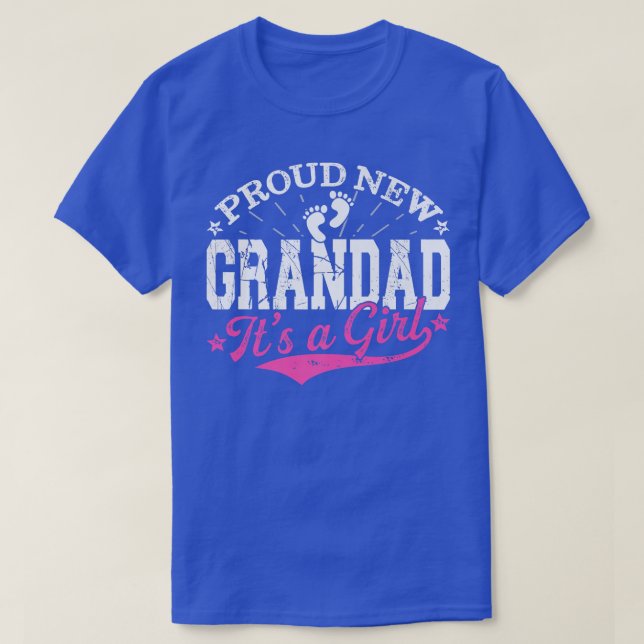 T-shirt Distressed Gender Reveal Fier Nouveau Grand-Père C (Design devant)
