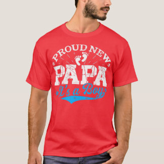 T-shirt Distressed Gender Reveal Fier Nouveau Papa C'est u