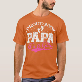 T-shirt Distressed Gender Reveal Fier Nouveau Papa C'est u