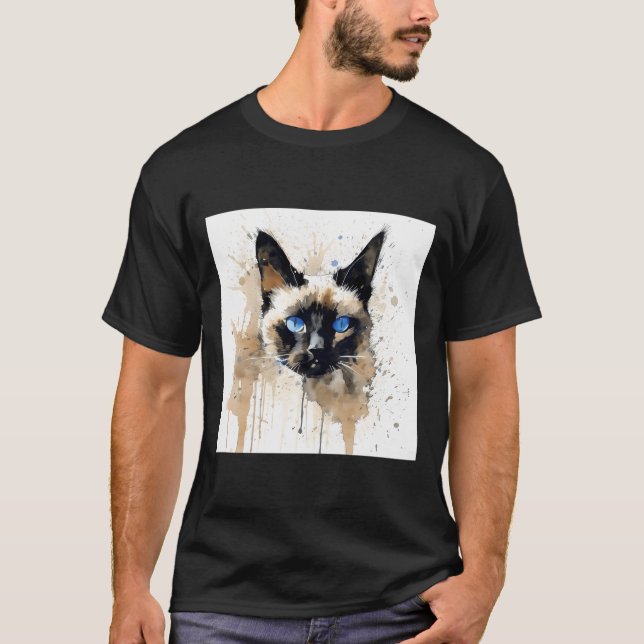 T-shirt Distressed Grungy Punky Graffiti Cat Xvi (Devant)