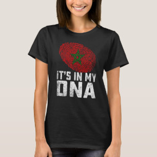 T-shirt Distressed It's In My Dna Morocco Drapeau Hommes F