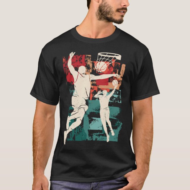 T-shirt Distressed Look Basketball (Devant)