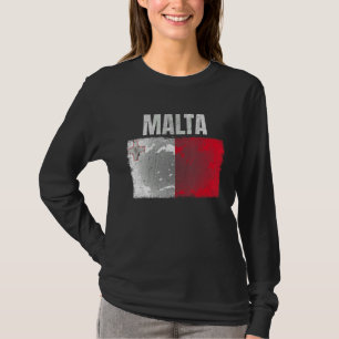 T-shirt Distressed Malte Drapeau Graphique Pour Hommes Fem