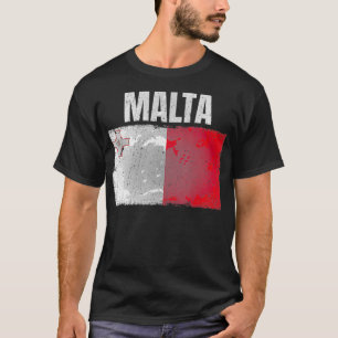 T-shirt Distressed Malte Drapeau Graphique pour Hommes Fem
