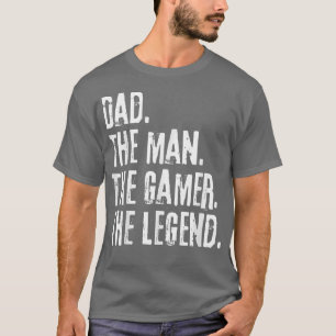 T-shirt Distressed Papa L'Homme Le Joueur La Légende Père