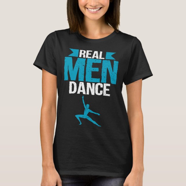 T-shirt Distressed Retro Vintage Male Ballet Dancer (Devant)