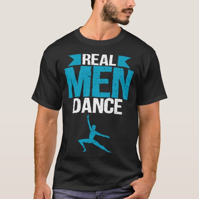 T-shirt Distressed Retro Vintage Male Ballet Dancer (Devant)