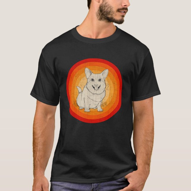 T-shirt Distressed Shiba Inu Dog  Retro Style (Devant)