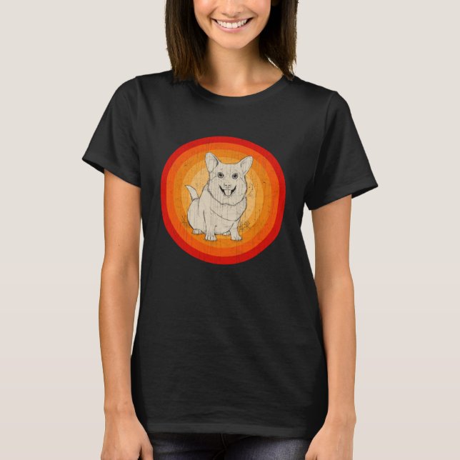 T-shirt Distressed Shiba Inu Dog  Retro Style (Devant)