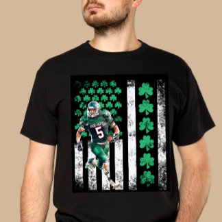 T-shirt Distressed St. Patrick’s Day Football T- shirt 