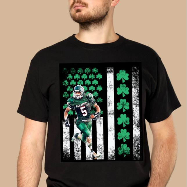 T-shirt Distressed St. Patrick’s Day Football T- shirt  (Créateur téléchargé)