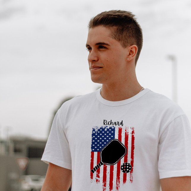 T-shirt Distressed Stars & Stripes Drapeau Nom modifiable (Créateur téléchargé)