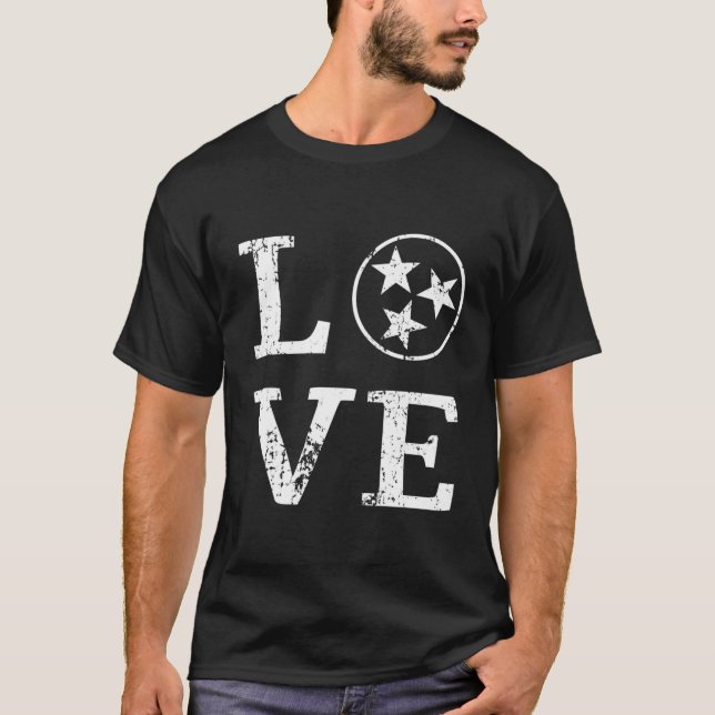 T-shirt Distressed State Flag Love Tennessee (Devant)