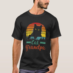 T-shirt Distressed Sun Cat Kitten Best Cat Grandpa Ever Vi