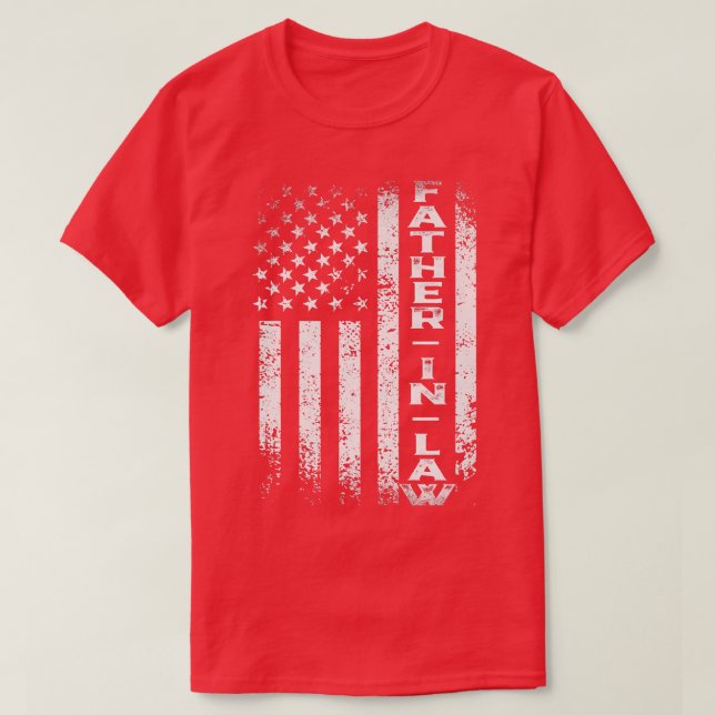 T-shirt Distressed USA PèreInLaw 4 juillet père (Design devant)
