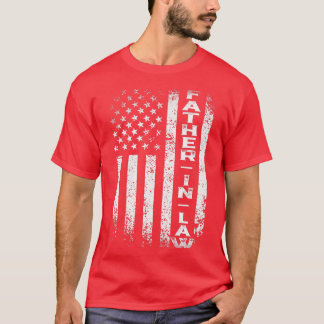 T-shirt Distressed USA PèreInLaw 4 juillet père