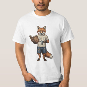 T-shirt Distributeur de café et liseur de livres Hipster V