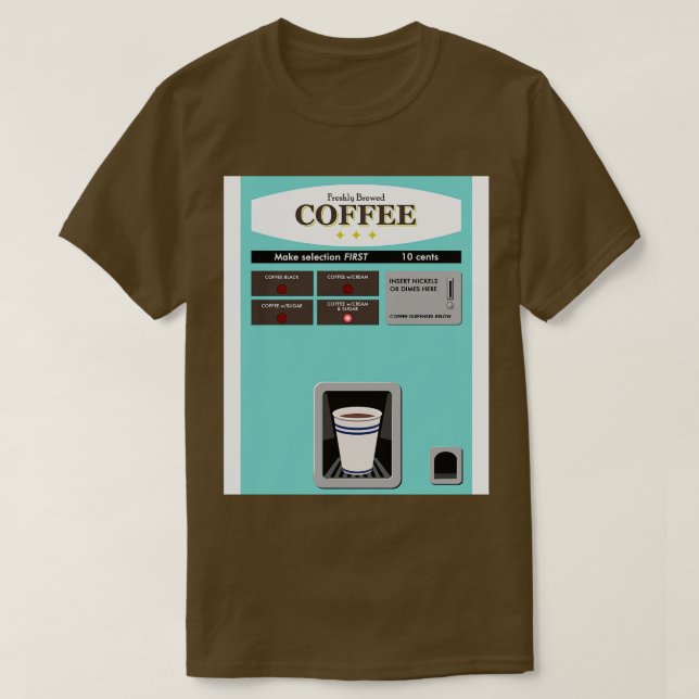 T-shirt Distributeur de café vintage (Design devant)