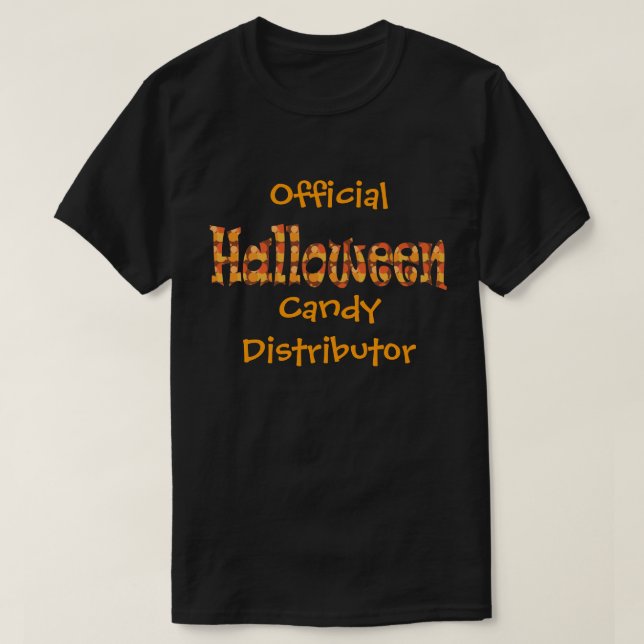 T-shirt Distributeur officiel de bonbons Halloween (Design devant)