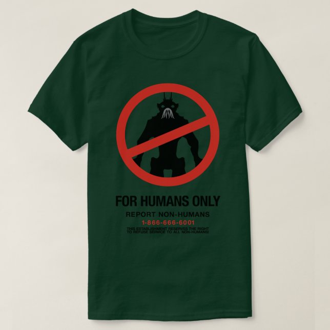 T-shirt District 9 Pour Les Humains Seulement (Design devant)