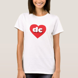 T-shirt District de Columbia coeur rouge - J'aime dc