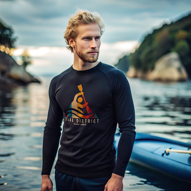 T-shirt District de Retro Lake Kayak (Créateur téléchargé)