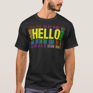 T-shirt Dites Bonjour dans différentes langues Tra interna