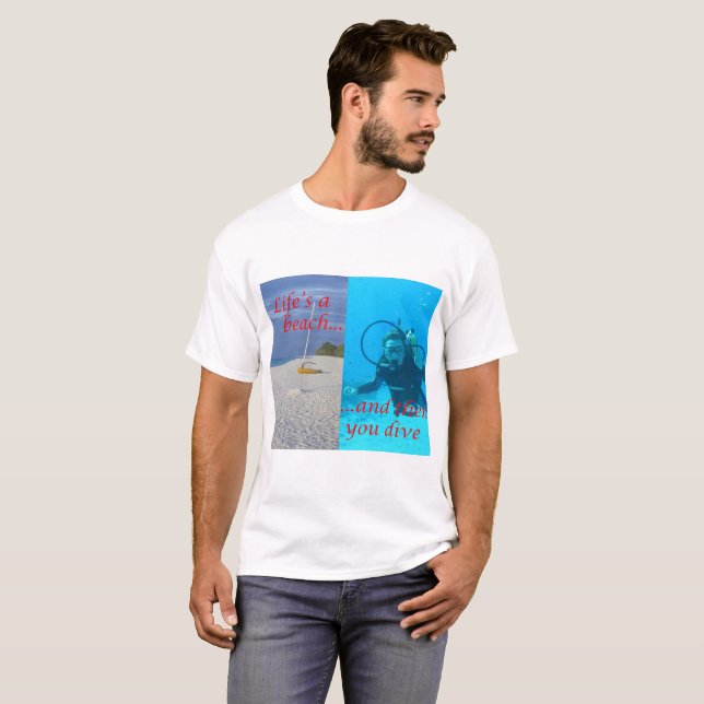 T-shirt Dites combien vous aimez plonger ! (Devant entier)