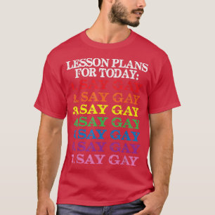 T-shirt Dites Gay Arc-en-ciel Vintage Floral Restez Fier L