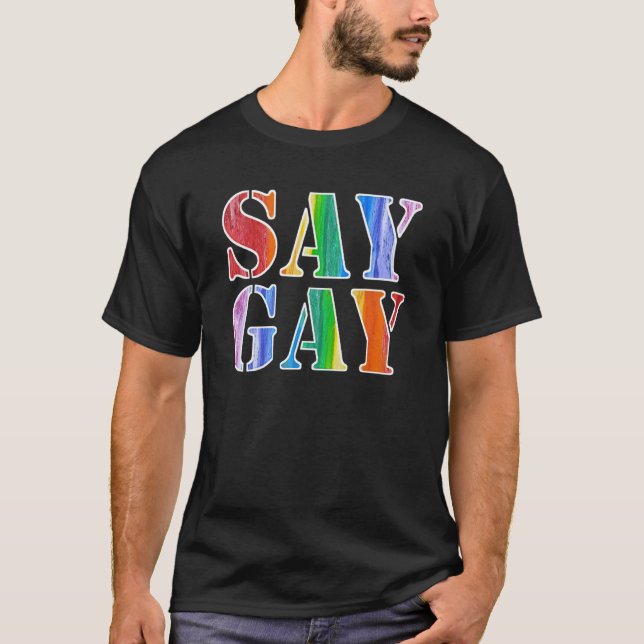 T-shirt Dites Gay Enseignant Hors Service Infirmière Hors  (Devant)