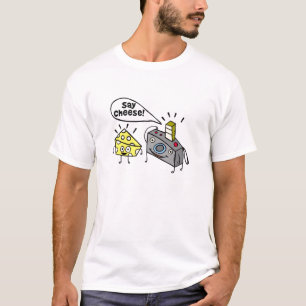 T-shirt dites l'appareil-photo de fromage
