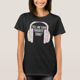 T-shirt Dites-moi votre chanson préférée casque brise-glac