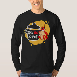 T-shirt Dites non à Cuisine Pot Petite écrevisse animale