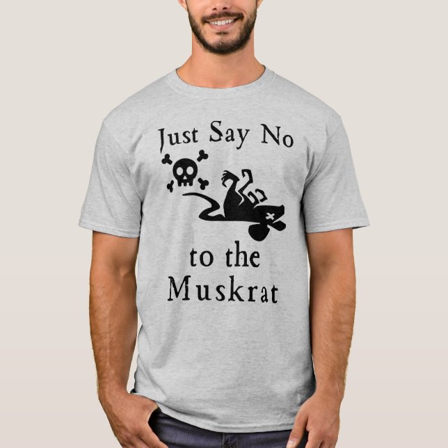 T-shirt Dites non à Elon Musk Muskrat (Devant)