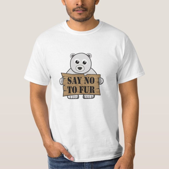 T-shirt Dites non à Fur (Devant)