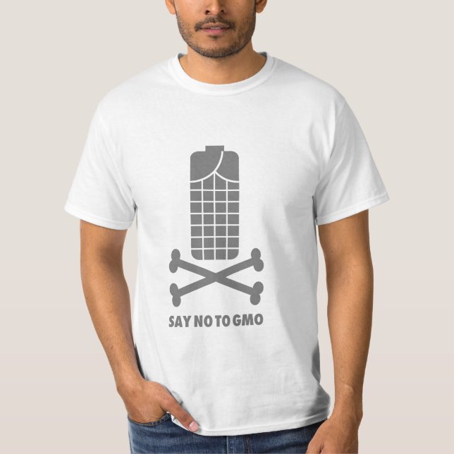 T-shirt Dites non à la pièce en t d'OGM (Devant)