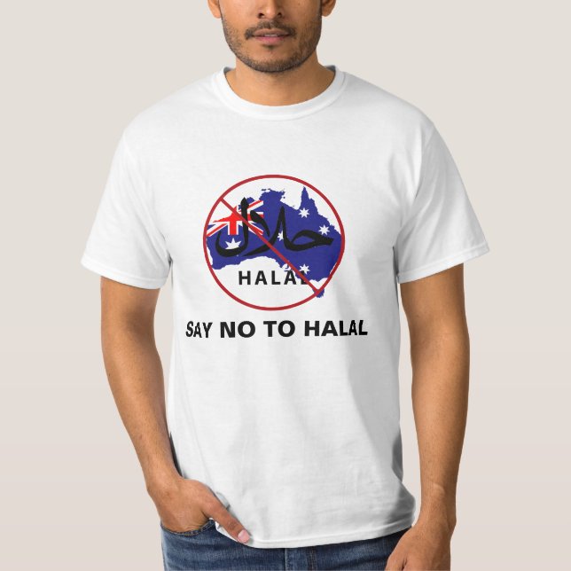 T-SHIRT DITES NON À LA VIANDE HALAL (Devant)