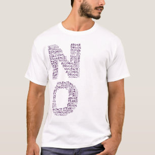 T-shirt Dites non à la violence, à l'abus, aux drogues, à