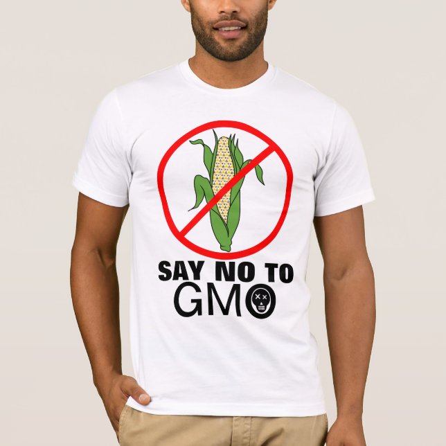 T-shirt Dites non à l'OGM Mort de maïs Cob (Devant)