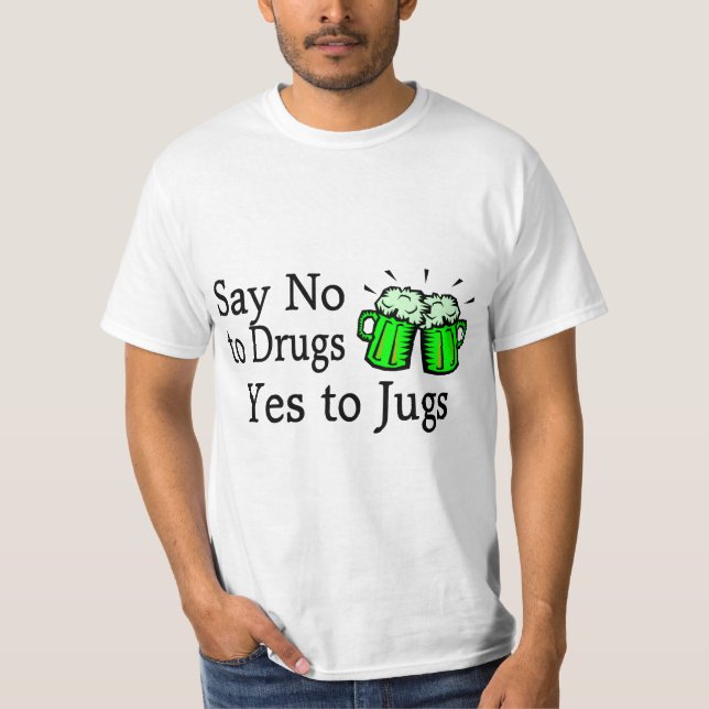 T-shirt Dites non au Jour de la Saint Patrick vert de (Devant)
