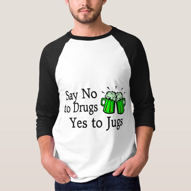 T-shirt Dites non au Jour de la Saint Patrick vert de (Devant)