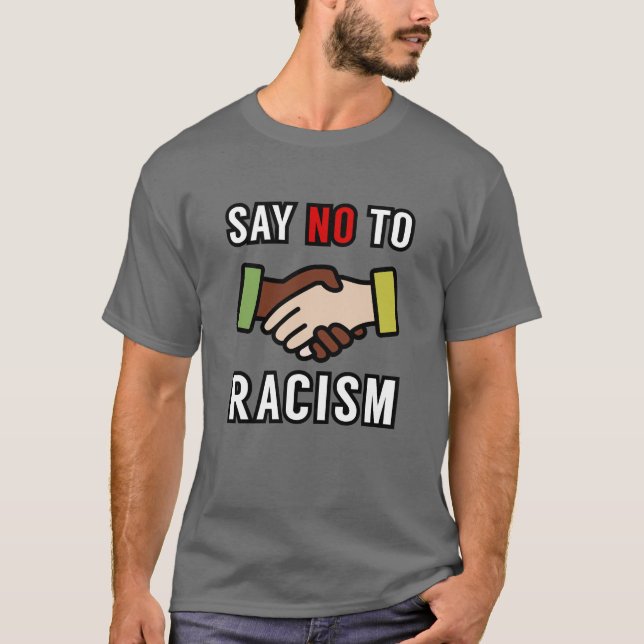 T-shirt Dites Non Au Racisme (Devant)