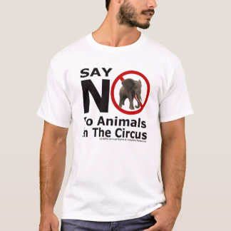 T-shirt Dites non aux animaux dans la chemise d'éléphant