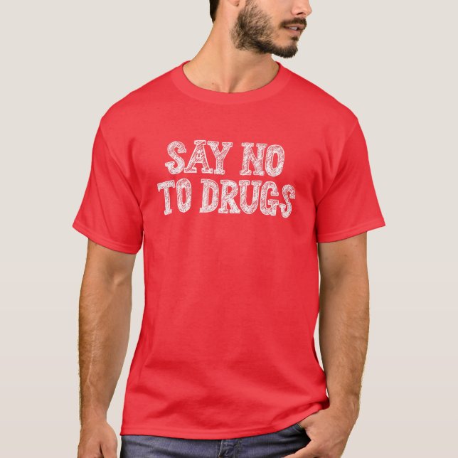T-shirt Dites Non Aux Drogues Sans Drogue Red Ribbon Week  (Devant)
