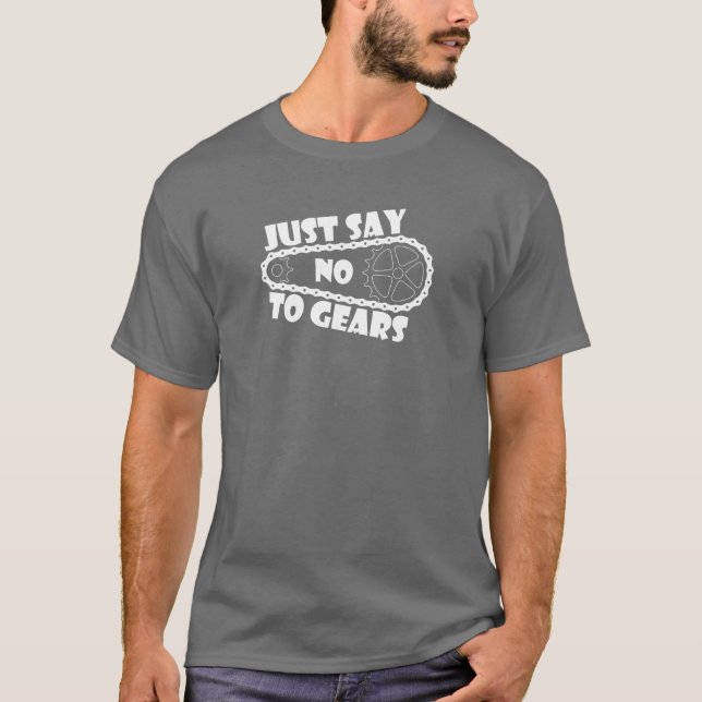 T-shirt Dites Non Aux Engrenages (Devant)